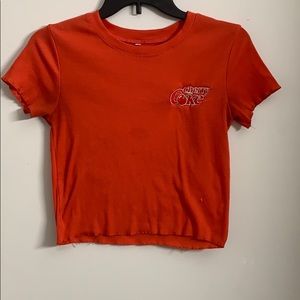 Cherry coke cropped top
